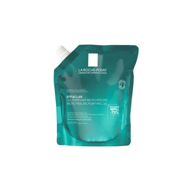 La Roche Posay Effaclar Μicro-Peeling Purifying Gel Refill Καθαρισμός ενάντια σε Σοβαρές Ατέλειες 400ml