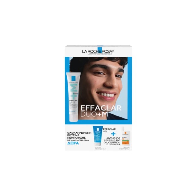 La Roche-Posay Promo Pack Effaclar Duo+M Τριπλή Διορθωτική Φροντίδα για το Λιπαρό Δέρμα με Τάση Ακμής + Δώρο Effaclar Gel Καθαρισμού 50ml & Anthelios UVMUNE 400 Oil Control Fluid SPF50+ 3ml