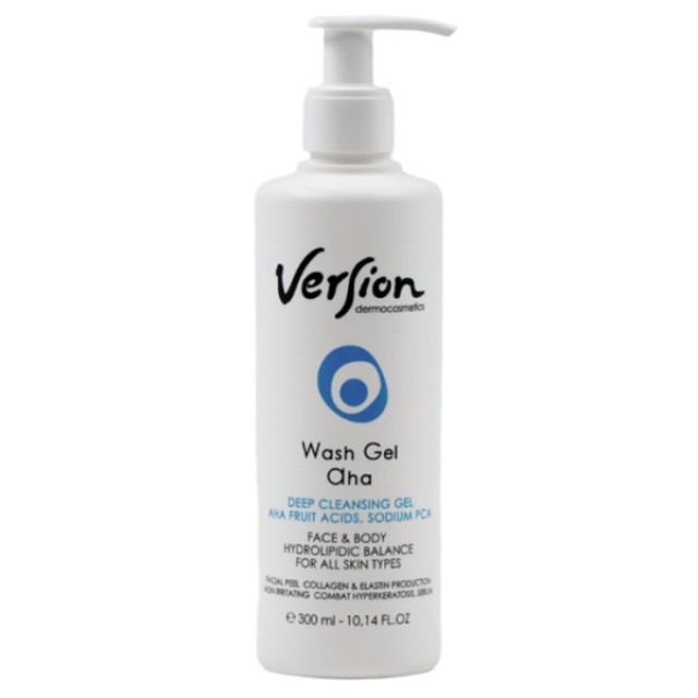 Version Wash Gel AHA Τζελ για Βαθύ Καθαρισμό 300ml