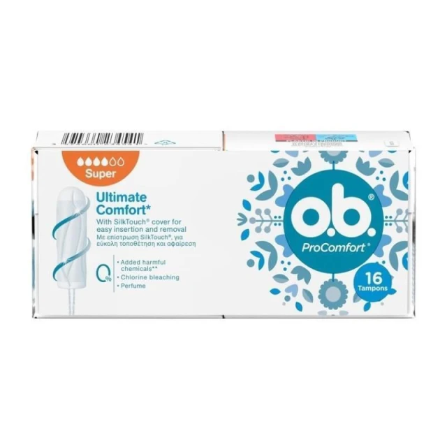 OB ProComfort Super Ταμπόν Μέτριας έως Μεγάλη Ροής, 16 τεμάχια