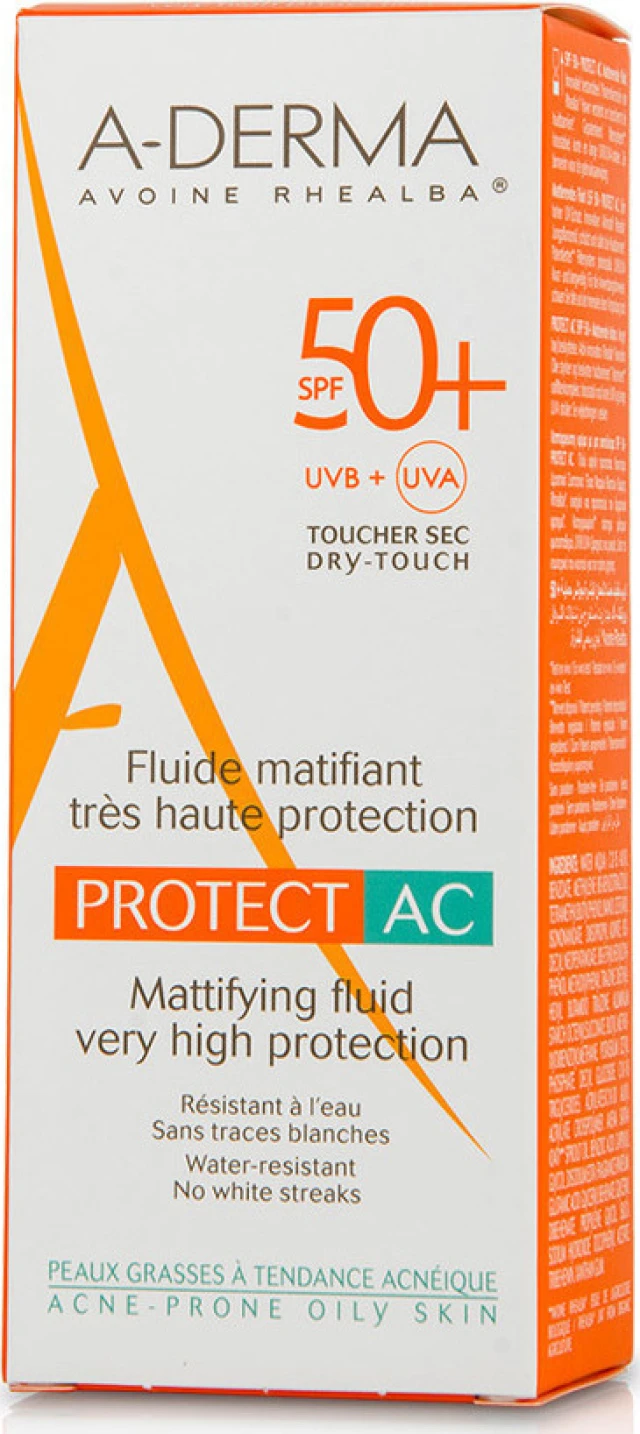A-DERMA PROTECT AC Fluide Matifiant Tres Haute Protection SPF50+ 40ml