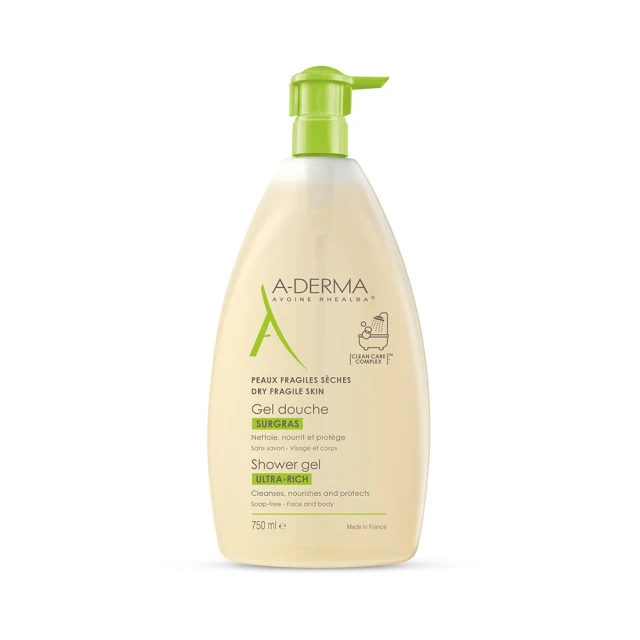 A-Derma Gel Douche Surgras Ultra Rich Shower Gel, Καθαρισμός για Ξηρές Επιδερμίδες 750ml