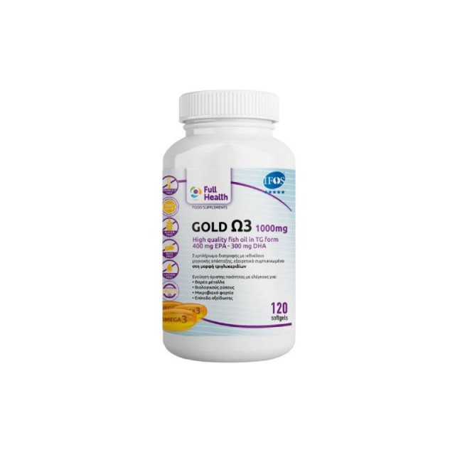 Full Health Brain & Cardio Gold Omega 3 1000mg, 30softgels