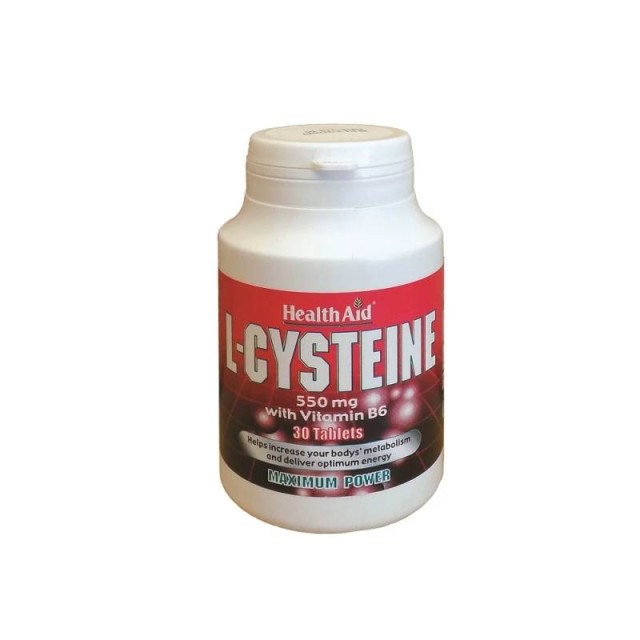 Health Aid L-Cysteine Συμπλήρωμα Διατροφής για Αύξηση του Μεταβολισμού 30 Ταμπλέτες