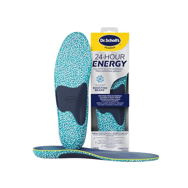 Dr.Scholls 24-Hour Energy Πάτοι Πολλαπλών Χρήσεων Large Νο 40-47.5, 1 ζευγάρι