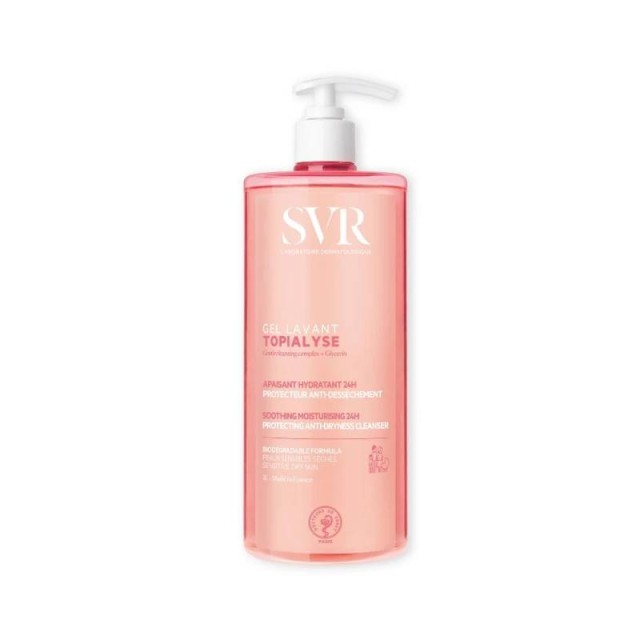 SVR Laboratoire Topialyse Gel Lavant Τζελ Καθαρισμού Προσώπου & Σώματος για Ξηρό & Ευαίσθητο Δέρμα 1lt
