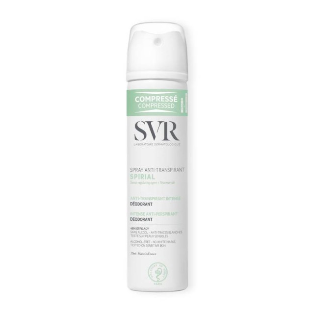 SVR Spirial Spray Anti-Transpirant Intense Αντι-Ιδρωτικό Αποσμητικό Σπρέι 48ωρών 75ml