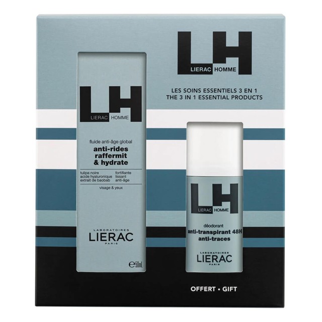 Lierac Promo Set Homme Anti-Age Fluid Αντιγηραντική Κρέμα 50ml + Deodorant Αποσμητικό 50ml
