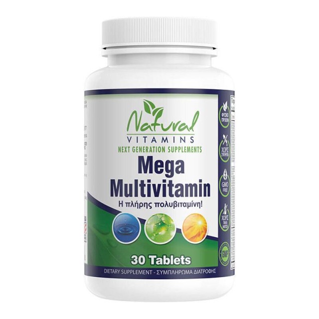 Natural Vitamins Mega Multivitamin 30tabs