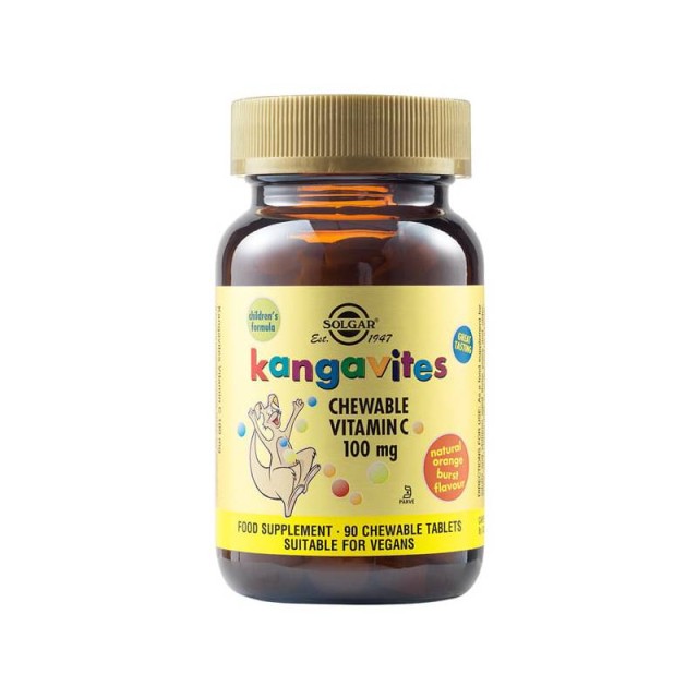 Solgar Kangavites Vitamin C 100mg, 90chew.tabs