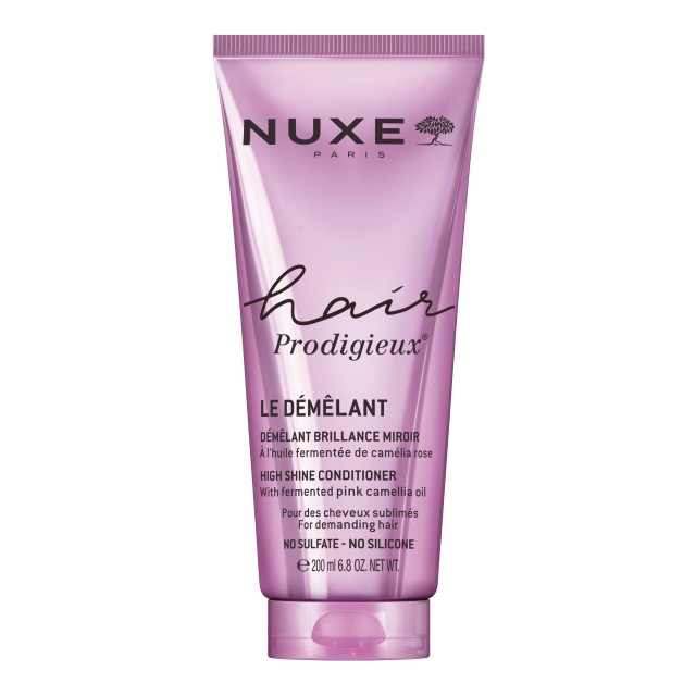 Nuxe Hair Prodigieux High Shine Conditioner Μαλακτική Κρέμα Λάμψης Με Εκχύλισμα Ελαίου Ροζ Καμέλιας 200ml