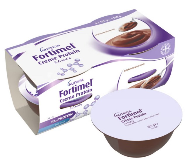 Nutricia Creme Protein Ειδικό Συμπλήρωμα Διατροφής Σοκολάτα 4 x 125gr