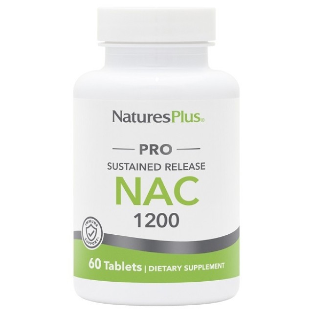 Natures Plus Pro NAC 1200 Sustained Release με Αντιοξειδωτική Δράση 60 κάψουλες
