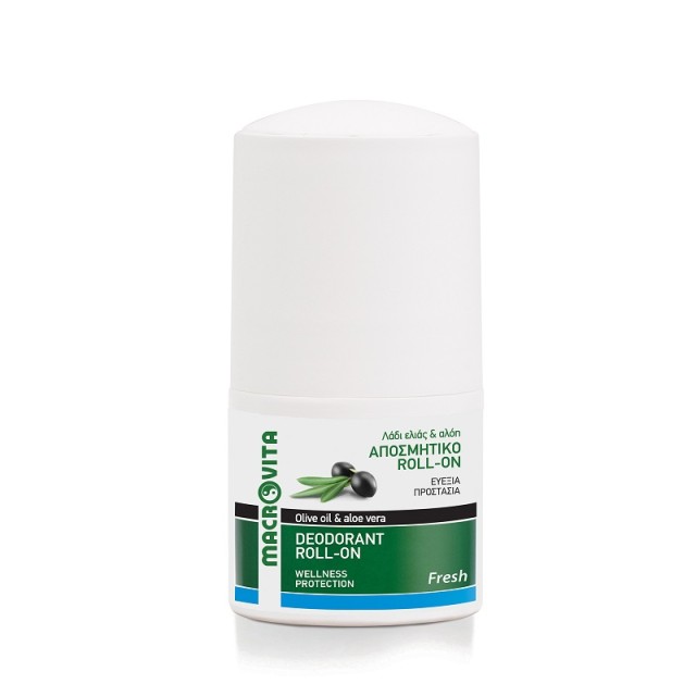 Macrovita Αποσμητικό Roll On Fresh με Λάδι Ελιάς και Αλόη 50ml