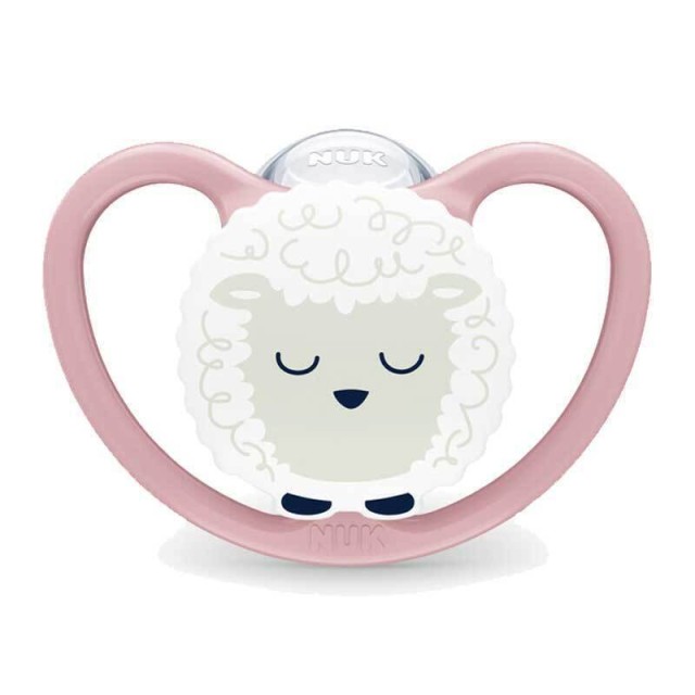 Nuk Perfect Match Air Night Πιπίλα Σιλικόνης 18-36m Ροζ Προβατάκι 1τμχ