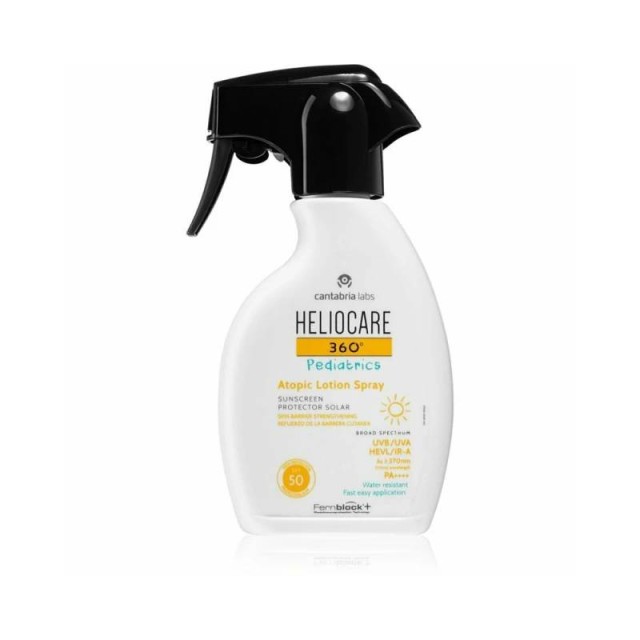 Heliocare 360° Pediatrics Atopic Lotion Spray Αδιάβροχο Βρεφικό Αντηλιακό Spray SPF50 250ml