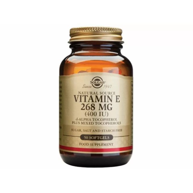 Solgar Vitamin E 268mg (400IU), 50softgels