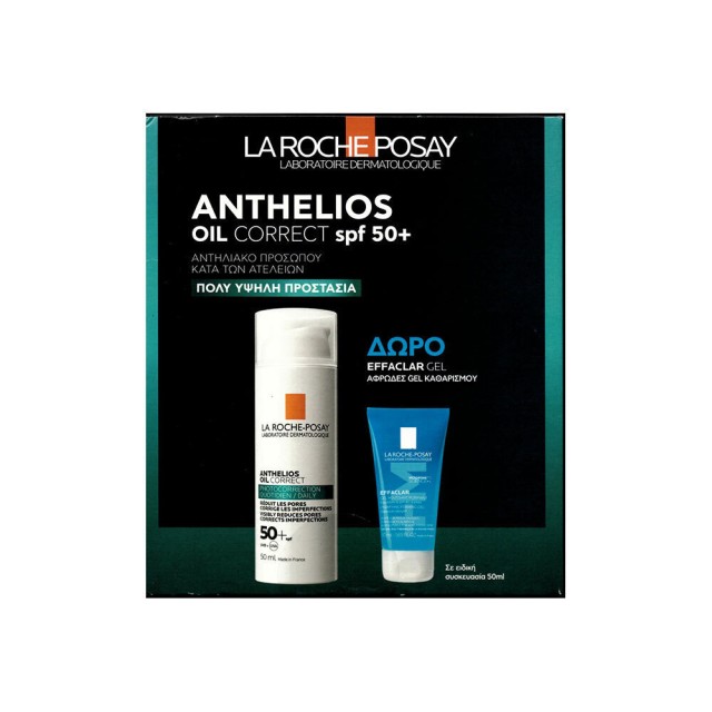 La Roche-Posay Promo Pack Anthelios Oil Correct SPF50+ Αντηλιακό Προσώπου 50ml & ΔΩΡΟ Effaclar Gel 50ml