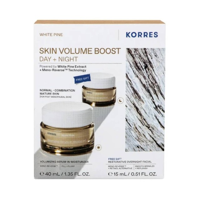 Korres Promo Pack White Pine Αναπλήρωση Όγκου Κρέμα Ημέρας 40ml+ Δώρο White Pine Αναπλήρωση Όγκου Κρέμα Νύχτας 15ml