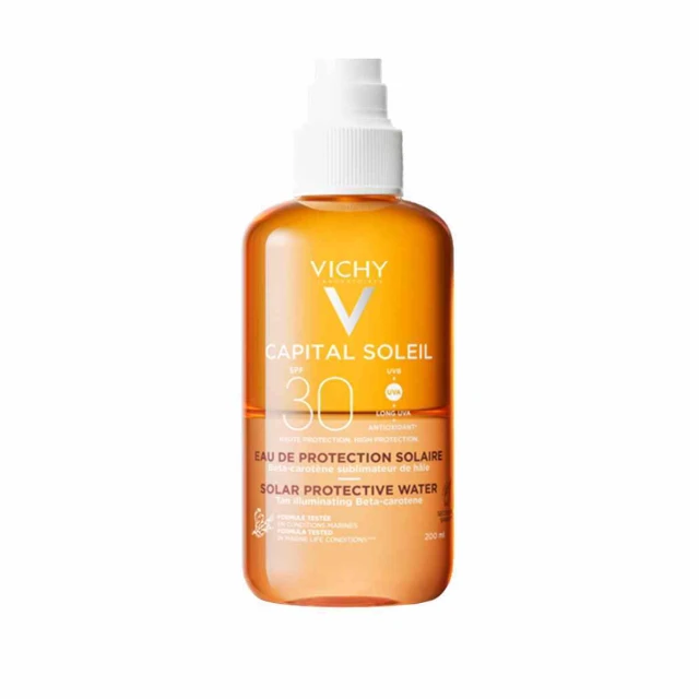 Vichy Ideal Soleil SPF30 Νερό Προστασίας απο τον Ήλιο για Λαμπερό Μαύρισμα 200ml