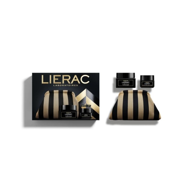 Lierac Xmas Pack Premium La Crème Soyeuse Αντιγηραντική Κρέμα Προσώπου Κανονικές - Μικτές Επιδερμίδες 50ml + Δώρο La Crème Recard Eye Αντιγηραντική Κρέμα Ματιών 20ml + νεσεσέρ