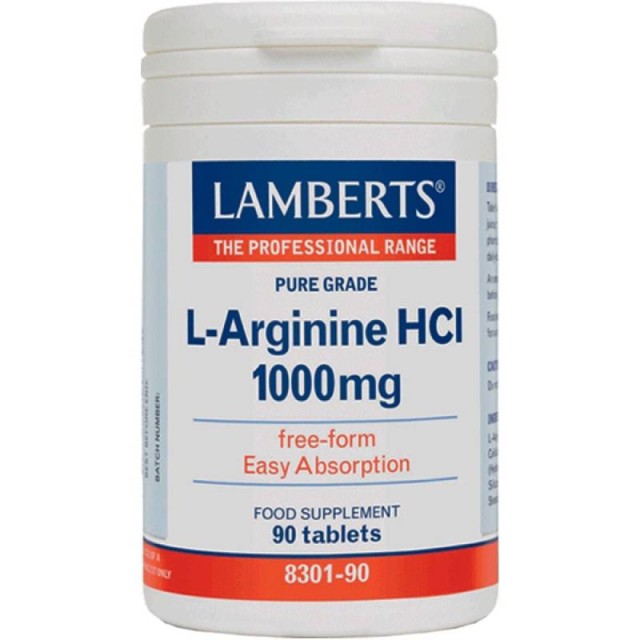 Lamberts L-Arginine HCl 1000mg 90tabs