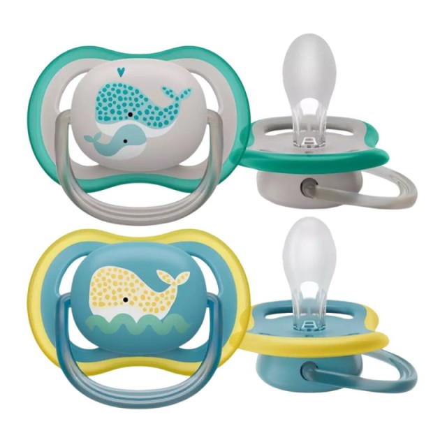 Avent Ultra Air Soother Ορθοδοντική Πιπίλα Σιλικόνης 18m+ 2τμχ  SCF349/24