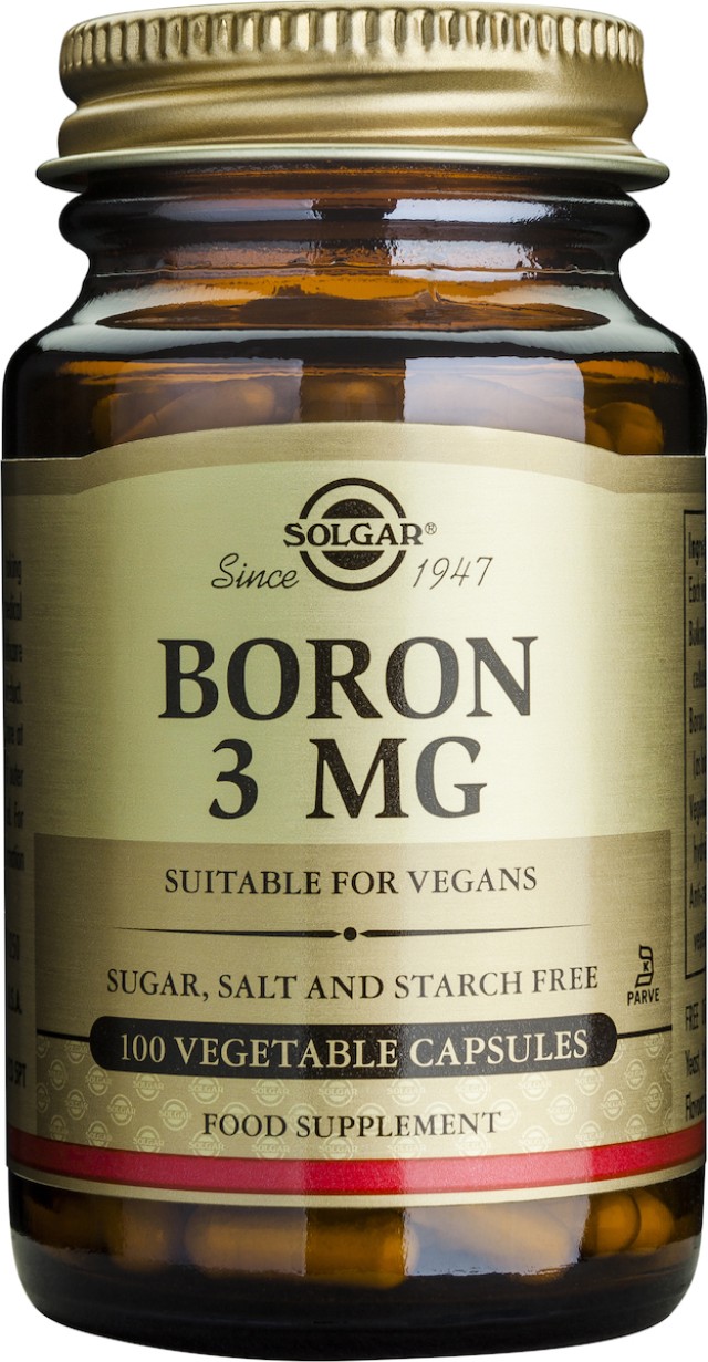 SOLGAR BORON 3mg veg.caps 100s