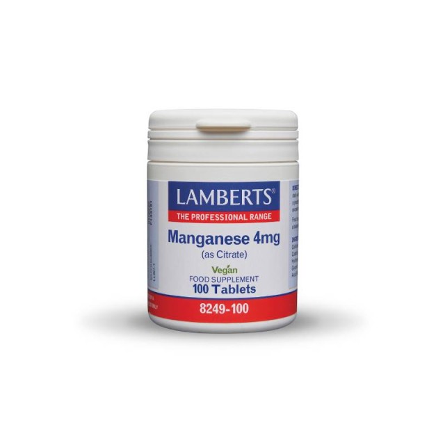 Lamberts Manganese 4mg as Citrate 100 ταμπλέτες