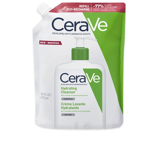CeraVe Hydrating Cleanser Refill Ενυδατική Μη Αφρίζουσα Κρέμα Καθαρισμού για Πρόσωπο και Σώμα 473ml