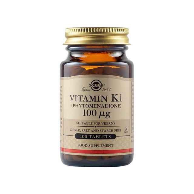 Solgar Vitamin K1 100μg, 100tabs