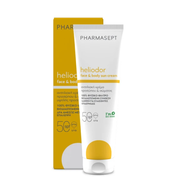 Pharmasept Heliodor Face & Body Sun Cream SPF50 - Αντηλιακή Κρέμα Προσώπου & Σώματος, 150ml
