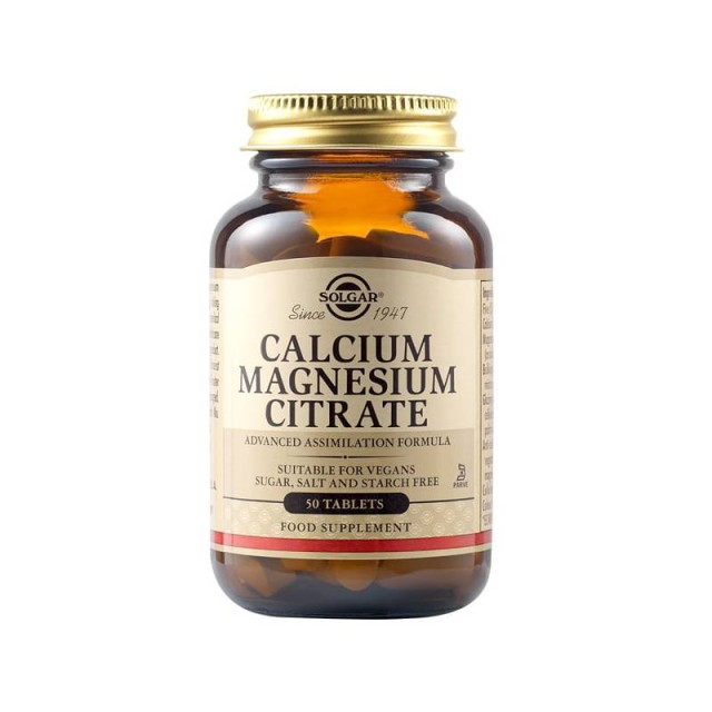Solgar Calcium Magnesium Citrate, 50tabs