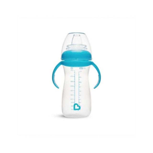 Munchkin Εκπαιδευτικό Ποτηράκι Gentle Transition Cup Tall 9m+ Clear Blue 296ml