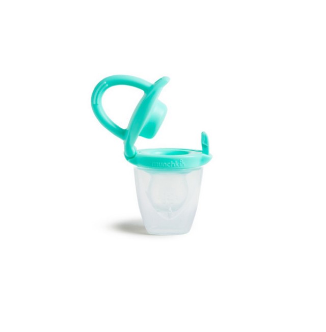 Munchkin Silicone Baby Food Feeder Πιπίλα Φαγητού Πράσινη 4m+, 1 τεμ.