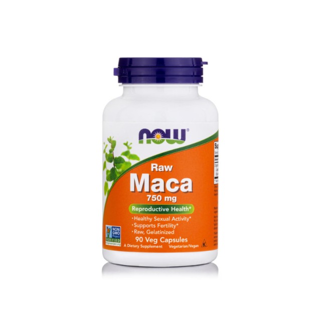 Now Foods Raw Maca 750mg 90 φυτικές κάψουλες