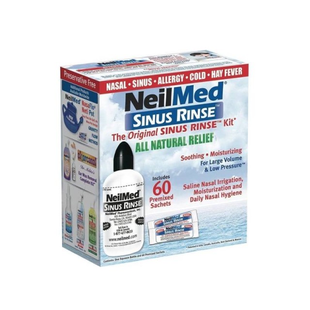 NeilMed The Original Sinus Rinse Kit Σύστημα Ρινικών Πλύσεων + 60 φακελάκια
