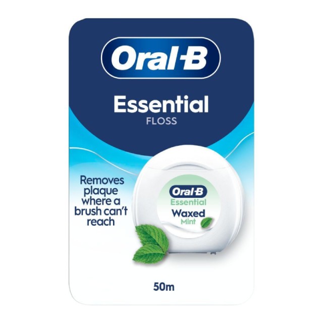 Oral-B Essential Floss Κερωμένο Οδοντικό Νήμα με Γεύση Μέντα 50m