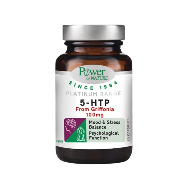 Power of Nature Platinum Range 5-HTP From Griffonia 100mg, 60caps
