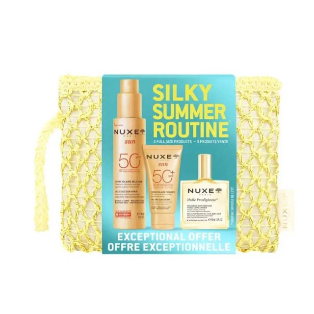 Nuxe Promo Sun Spray SPF50 150ml & Melting Sun Cream SPF50+ Αντηλιακή Κρέμα Προσώπου 50ml & Huile Prodigieuse Ξηρό Λάδι Ενυδάτωσης 50ml