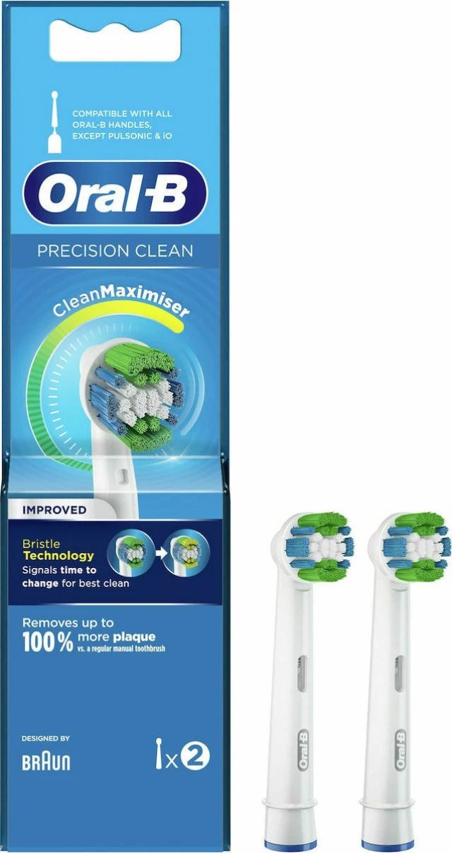 Oral-B Precision Clean Κεφαλές Βουρτσίσματος Με CleanMaximiser 2τμχ