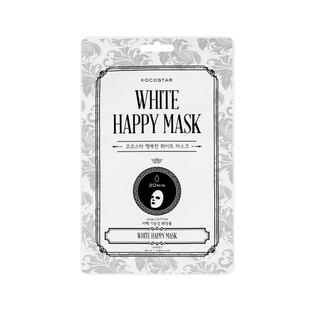 Kocostar White Happy Mask Μάσκα Προσώπου με Νιασιναμίδη για Λάμψη 1τεμ