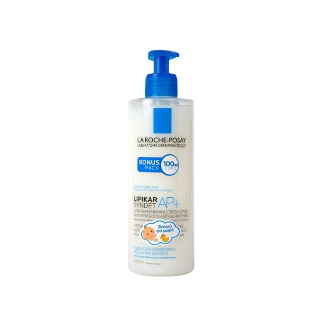 La Roche Posay Lipikar Syndet AP+ Κρέμα Καθαρισμού κατά των Eρεθισμών και Κατά του Κνησμού 400ml
