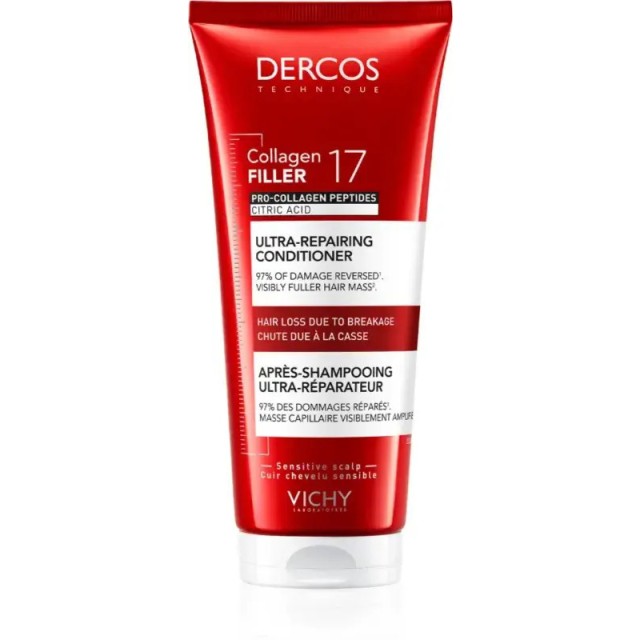 Vichy Dercos Collagen Filler 17 Ultra-Repairing Conditioner 200ml