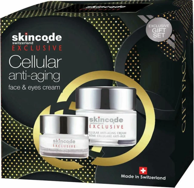 Skincode Gift Pack Cellular Anti Aging Face & Eye Cream 50ml - Cellular Wrinkle Eye Contour Cream 15ml