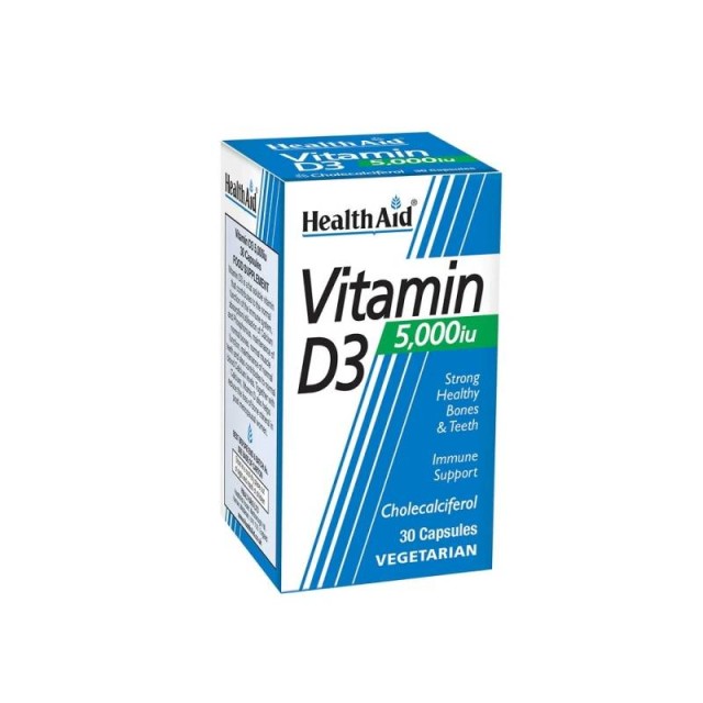 Health Aid Vitamin D3 5000iu 30 φυτικές κάψουλες