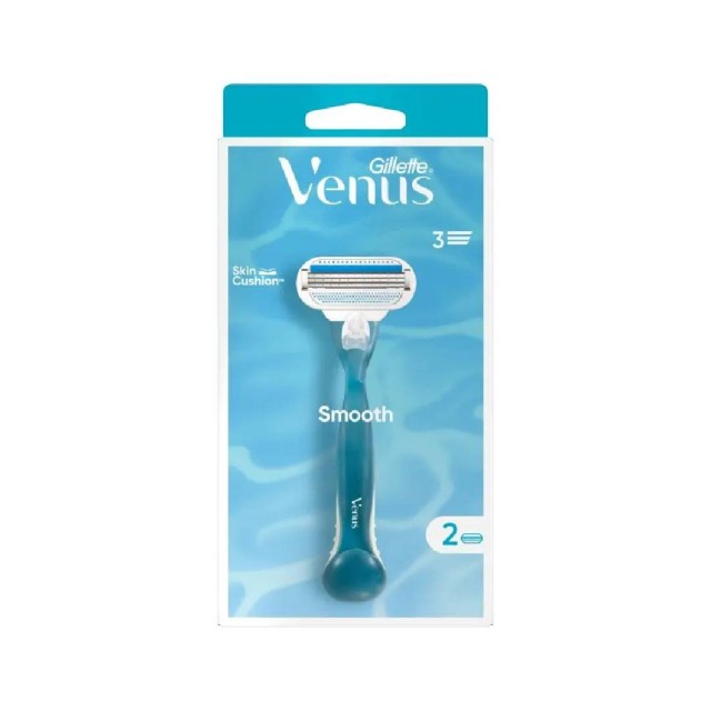 Gillette Venus Smooth Γυναικεία Ξυριστική Μηχανή + 2 Ανταλλακτικά