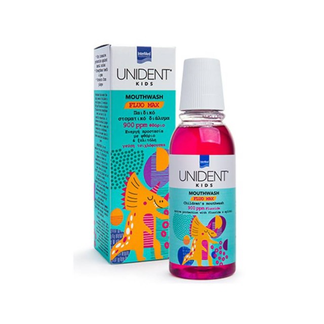 InterMed Unident Kids Fluo Max Mouthwash 900ppm Παιδικό Στοματικό Διάλυμα Εντατικής Φροντίδας 250ml