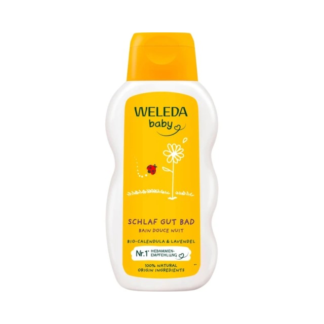 Weleda Baby Good Night Bath Βρεφικό Αφρόλουτρο Με Καλέντουλα και Λεβάντα 200ml