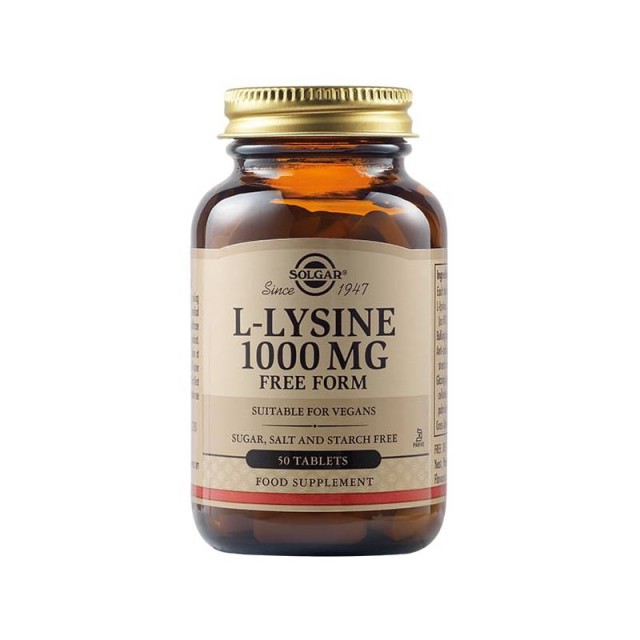 Solgar L-Lysine 1000mg, 50tabs